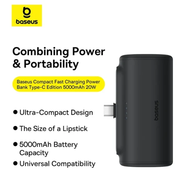 Baseus Power Bank 5000mAh Compact Type-C Edition 20W For Iphone 15 Series Samsung Pixel Huawei P10068306113-00