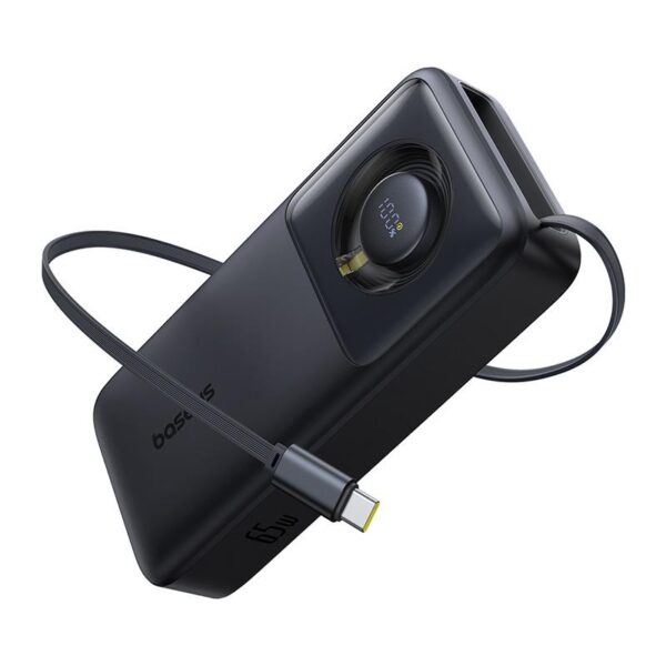 [ Premium ] Baseus Power bank 65W 20000mAh Free2pull Retractable For Macbook Laptop Mobile  P10073700123-00
