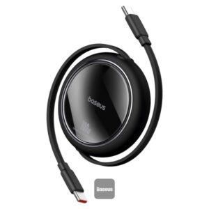 Baseus Cable 60W Free2Pull Retractable Mini Type-c To Type-c Cable Fast Charging 1m Cluster Black P10364500111-01