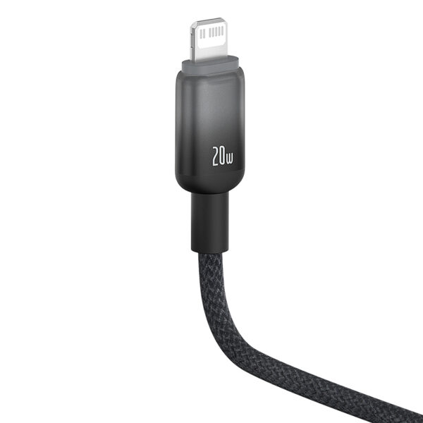 Baseus  Cable USB  to Lightning 20W Discolor Series For Iphone 14 13 12 11 x BLACK 2M P10374900111-01 - Image 3