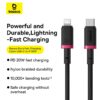 Baseus Cable For Iphone PD 20W Dura Series Fast Charging Cable Type-C to Lightning 1m Red+Black P10377800U01-01