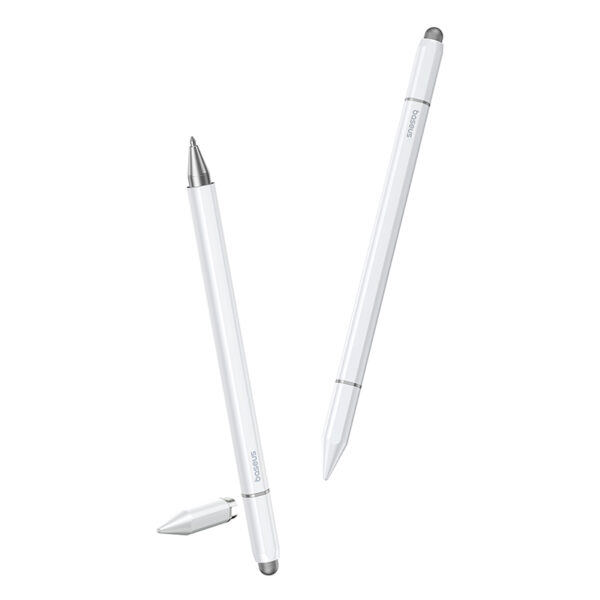 Baseus Universal Stylus For IPAD TAB Android Smooth Writing III 3-in-1 Passive Stylus Magnetic Version Moon White P80080801211-00 - Image 2