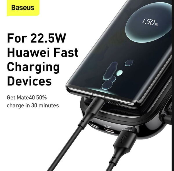 Baseus Qpow Digital Display quick charging power bank 20000mAh 22.5W  With Type-C Cable  Black PPQD-I01 - Image 2