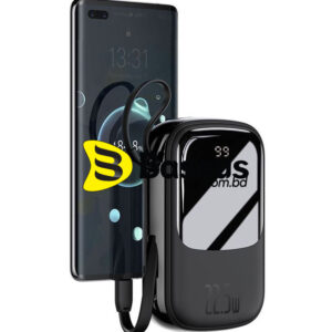 Baseus Qpow Digital Display quick charging power bank 20000mAh 22.5W  With Type-C Cable  Black PPQD-I01