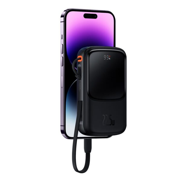 Baseus Power Bank Qpow Pro Digital Display Fast Charge 10000mAh 20W Iphone Lightning  Edition Black PPQD020001 - Image 2