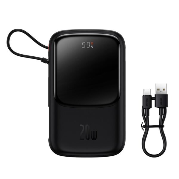 Baseus Power Bank Qpow Pro Digital Display Fast Charge 10000mAh 20W Iphone Lightning  Edition Black PPQD020001 - Image 4