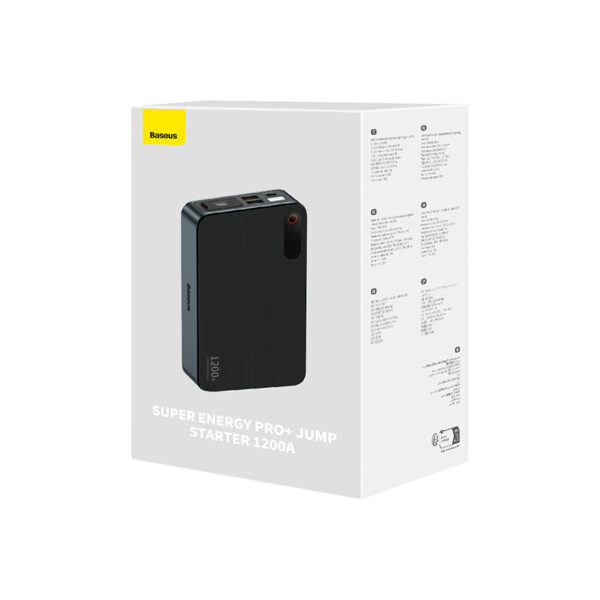 [ Premium] Baseus Car Jump Starter Super Energy Pro+ 12000mAh Battery Capacity 1200A Current   Black  -C00245700111-00 - Image 4