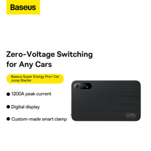 [ Premium] Baseus Car Jump Starter Super Energy Pro+ 12000mAh Battery Capacity 1200A Current   Black  -C00245700111-00