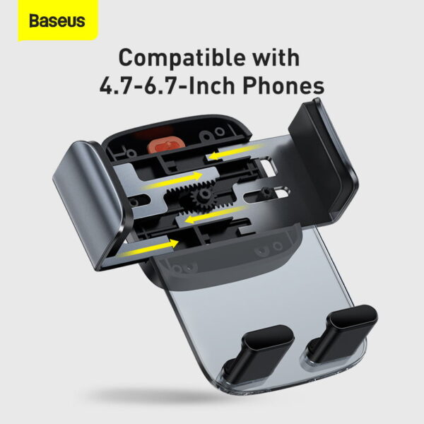 Baseus Easy Control Clamp Car Mount Holder A Set Air Vent & Dashboard  Black SUYK000001 - Image 11