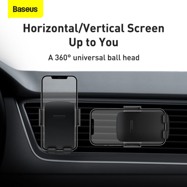 Baseus Car Mount Holder Easy Control Pro Clamp Air Outlet Version Black SUYK010101 - Image 5