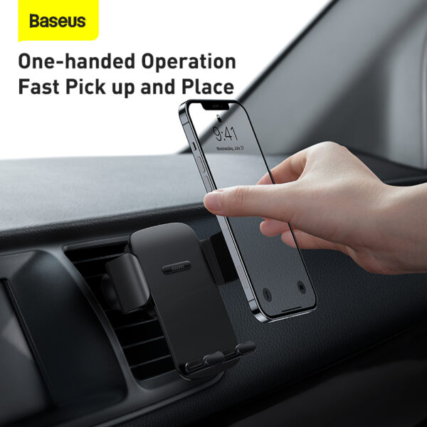 Baseus Car Mount Holder Easy Control Pro Clamp Air Outlet Version Black SUYK010101 - Image 4