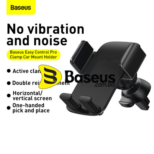 Baseus Car Mount Holder Easy Control Pro Clamp Air Outlet Version Black SUYK010101