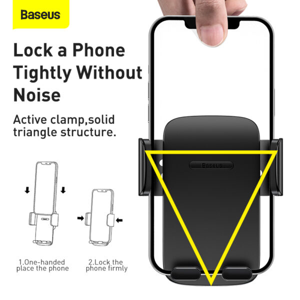 Baseus Car Mount Holder Easy Control Pro Clamp Air Outlet Version Black SUYK010101 - Image 6