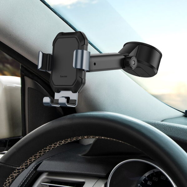 Baseus SUYL-TK01 Tank gravity car mount holder with suction base Tarnish Black