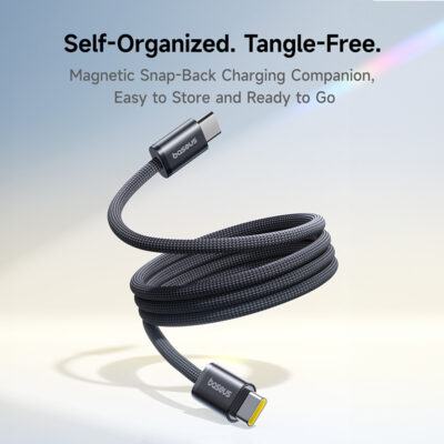 Baseus PD 100W Cable Dynamic 4 Pro Type-c to Type-c Magnetic Cable For Iphone 16 15 Series Samsung S25 24 Pixel 1m P10385200111-00