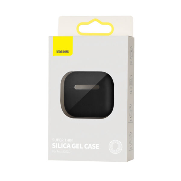 Baseus Apple Air Pods 2021 Case Super Thin Silica Gel Black WIAPPOD-CBZ01 - Image 3