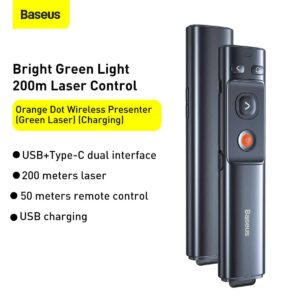 Baseus Presenter Orange Dot Wireless Rechargable Presenter  WKCD000013