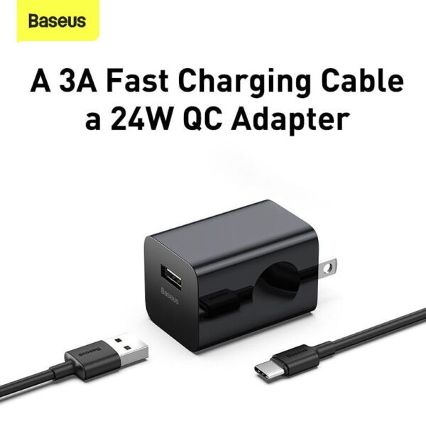 Baseus Swan 2-in-1 Wireless Magnetic Charging Bracket 20W Quick Charger 12V 2A  With USB For type-C 3A 1m Black - Image 6