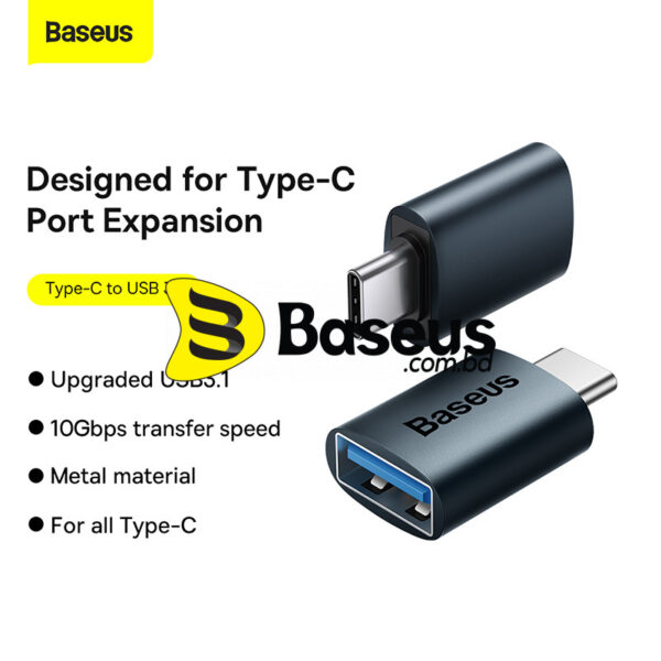 Baseus OTG Ingenuity Series Mini OTG Adaptor Type-C to USB-A 3.1 Blue ZJJQ000003