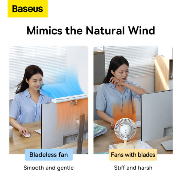 Baseus Refreshing Monitor Clip-On & Stand-Up Desk Fan Black ACQS000001 - Image 5