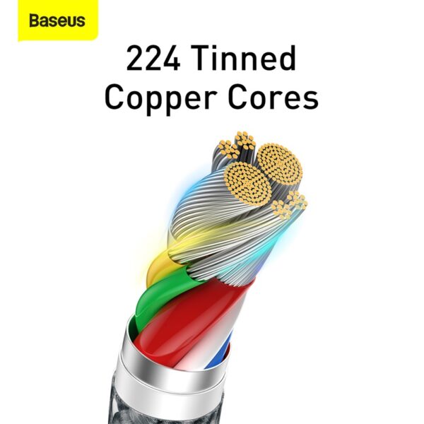 Baseus Cable Type-C to Type-C Dynamic Series Fast Charging Data Cable  100W 2m Slate Gray CALD000316 - Image 3