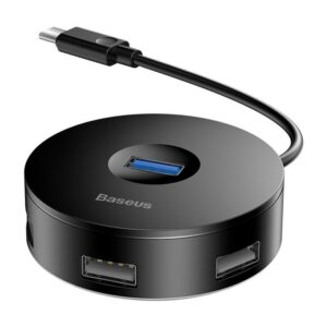 Baseus Round Box HUB Adapter 4-in-1 with Type-C Hub Cable CAHUB-G01