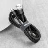eng pl Baseus Cafule Cable Durable Nylon Braided Wire USB USB C QC3 0 3A 1M black grey CATKLF BG1 46796 4