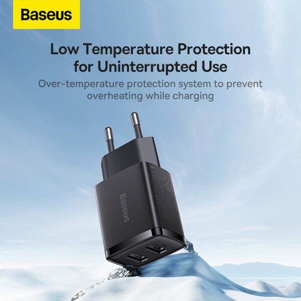 Baseus  CCXJ010001 Compact  Charger 2U 10.5W CN - Black - Image 6