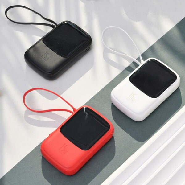 Baseus Q pow Digital Display 3A Power Bank 10000mAh  With Type-C Cable -Black - Image 2
