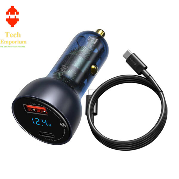 Baseus 65W Car Charger Suit with Type-C Cable