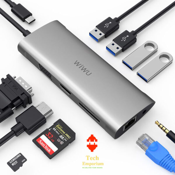 WIWU 11-in-1 USB Type-C Hub Multi Ports Docking