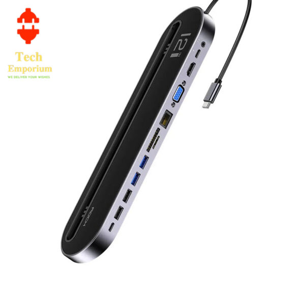ROCK 12 In 1 Type-C 100W PD Fast Charge Docking Station with Stand