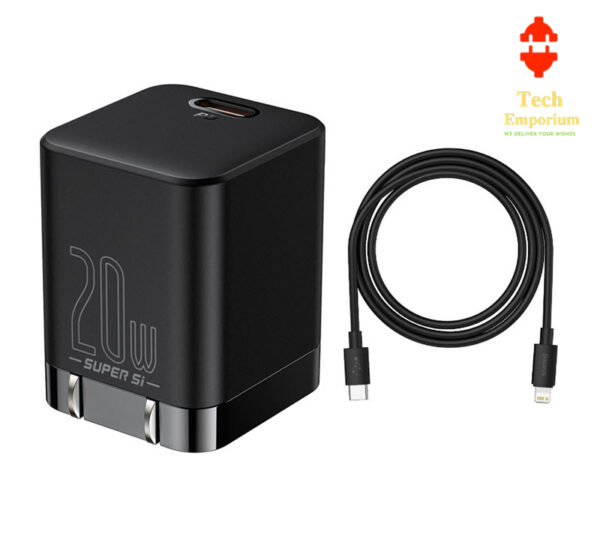 Baseus Super Si Pro 20W 1C Adapter with USB-C to Lightning Cable (US Pin)