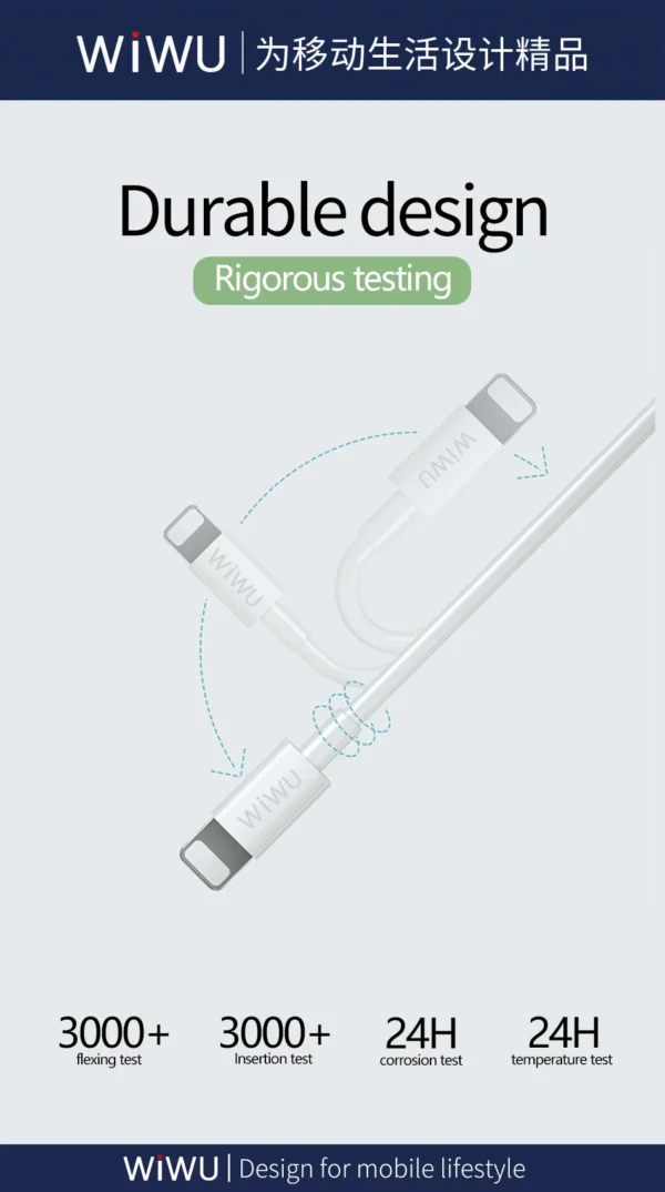 WiWU 20W USB-C to Lightning Fast Charging Cable - Image 6