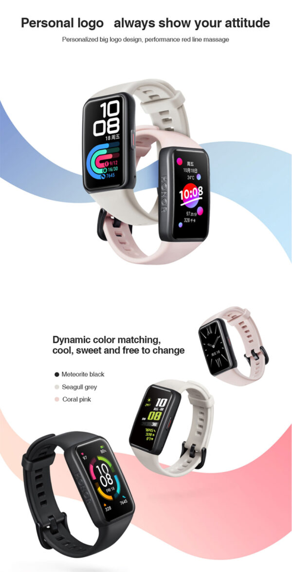 Honor Smart Band 6 Sports Fitness Tracker – Black - Image 2