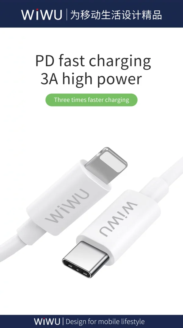 WiWU 20W USB-C to Lightning Fast Charging Cable - Image 5