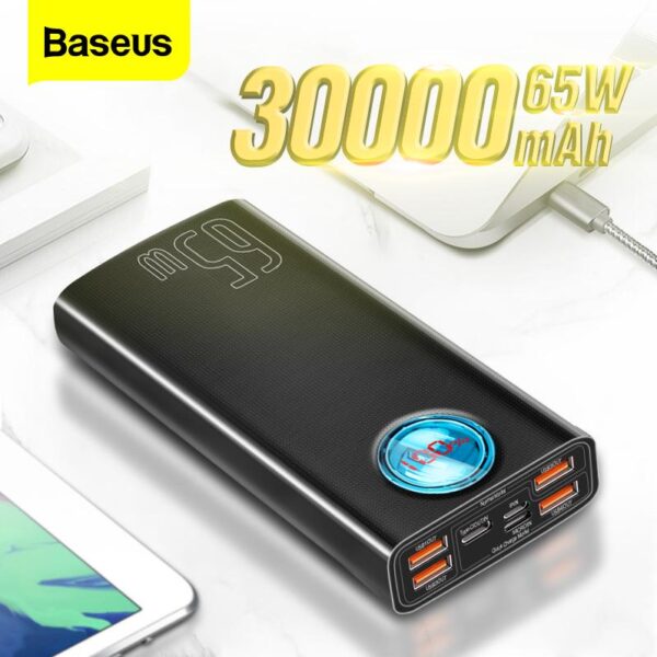 Baseus 65W Amblight 30000mAh Power Bank with Digital Display - Image 2