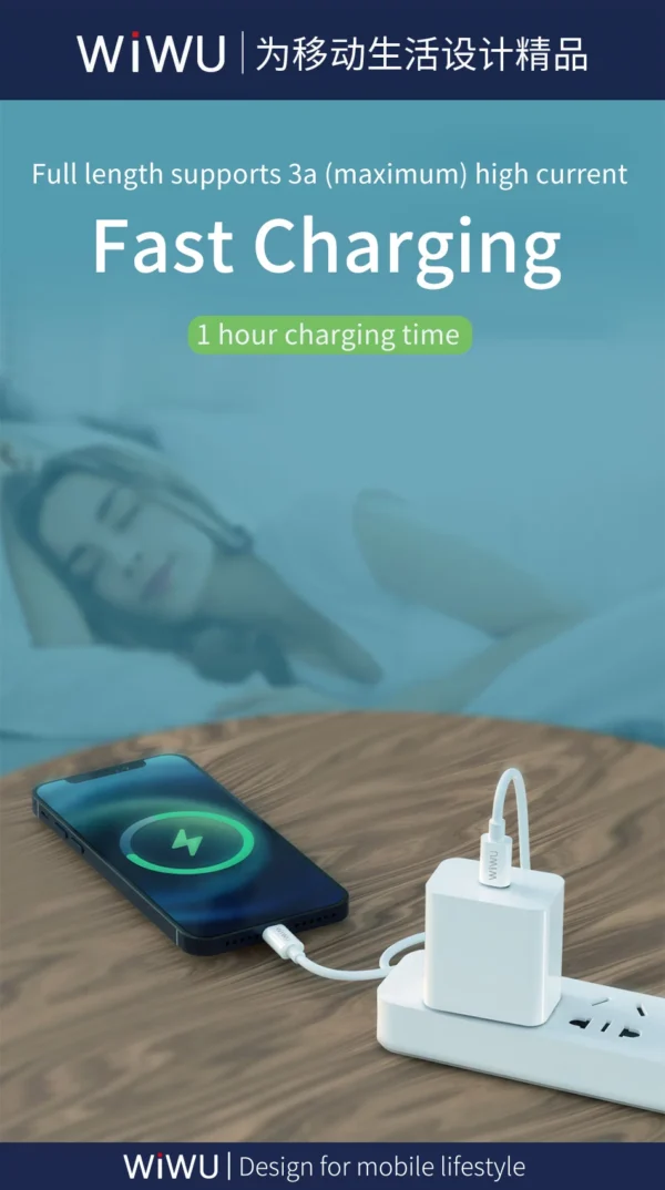 WiWU 20W USB-C to Lightning Fast Charging Cable - Image 2