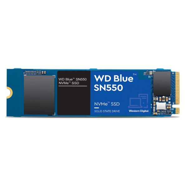 Western Digital 512GB WD Blue SN550 SSD NVMe Internal SSD – Gen3 x4 PCIe 8Gb/s, M.2 2280, 3D NAND, Up to 2,400 MB/s