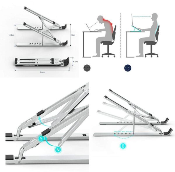 WIWU S400A Folding Adjustable Laptop Stand - Image 6