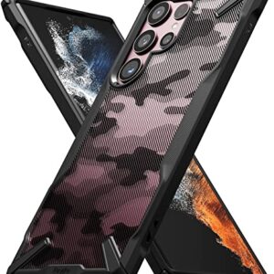 Ringke Fusion X Camouflage Military Grade Bumper Protective Case for Galaxy S22 Ultra