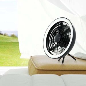 JISULIFE Fan Fa17 Outdoor Camping Ceiling Fan LED Light With Small Stand