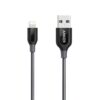 Anker PowerLine 6ft Lightning Cable with Pouch gREY