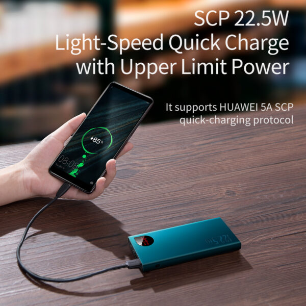 Baseus Power Bank Adaman 22.5w 20000Mah PPAD000101 Metal Digital Display Quick Charge Power Bank - Image 4