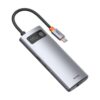 Baseus Metal Gleam Series 6 in 1 Multifunctional Type C HUB Docking Station 1 2