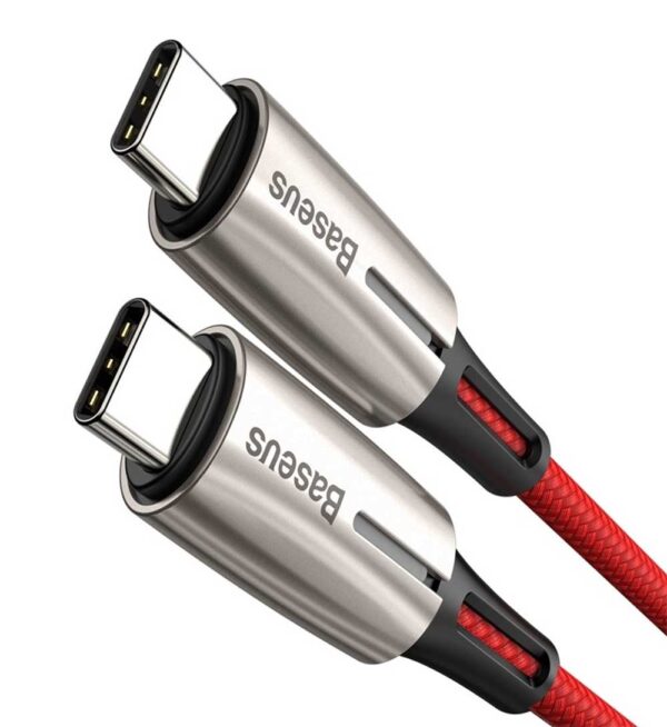 BASEUS WATER DROP SHAPED USB TYPE-C DATA CABLE - RED