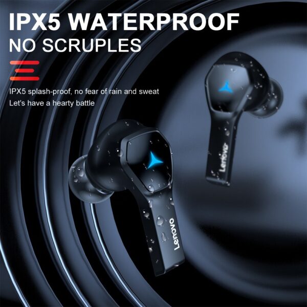Lenovo HQ08 TWS Wireless Bluetooth Earbuds Noise Reduction Gaming Headphone - Image 2