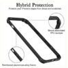 COTEetCI Aluminum Frame Bumper Case for iPhone 13