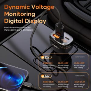 ROCK C301 60W Digital Display Car Charger