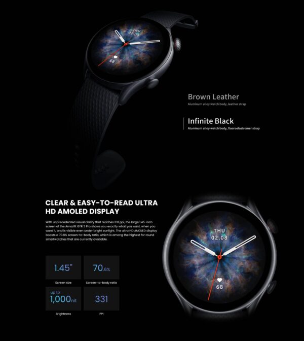 Amazfit GTR 3 Pro Smart Watch - Image 3